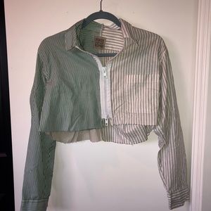 LF Furst Of A Kind Split Zipup Collared Shirt